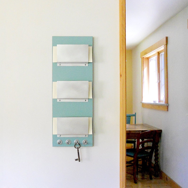 Triple Mail Holder Wall Mount Family 3 Slot Organizer Minimal Modern Home Office Entry Dorm Organization Creative Clutter Solutions