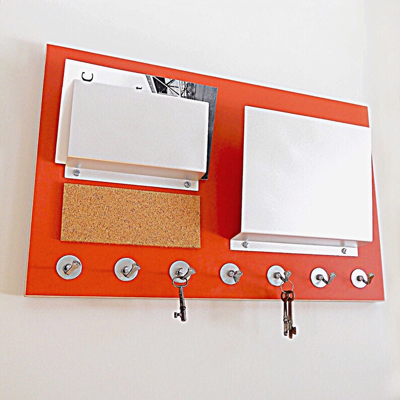 OFFICE WALL ORGANIZER File Mail Holder Bulletin Cork Board Etsy