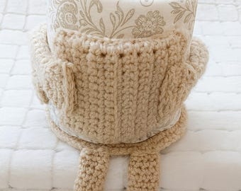 Crochet Toilet Paper Holder Pattern: Funny Bathroom Decor (PDF Download)
