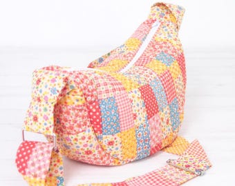 Quilted Crescent Bag Sewing Pattern and Video Tutorial: Beginner Friendly Tutorial
