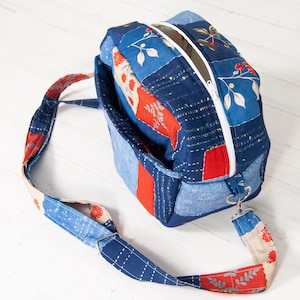 Round Crossbody Bag Sewing Pattern — sew a unique structured bag with adjustable strap (beginner-friendly)