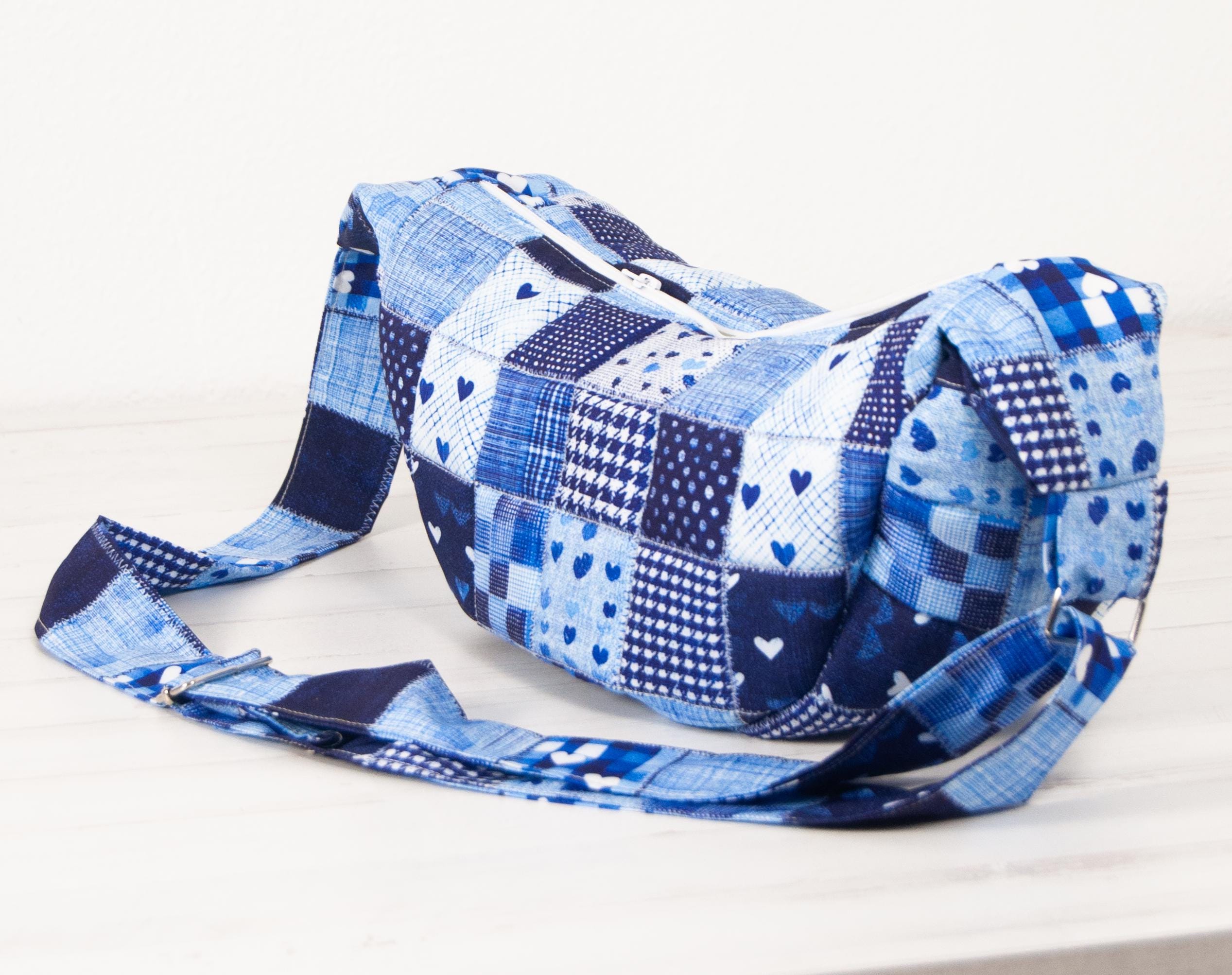 Patchwork Moon Patchwork Moon Bag Sewing Pattern – Beginner Quilted Shoulder Bag ...