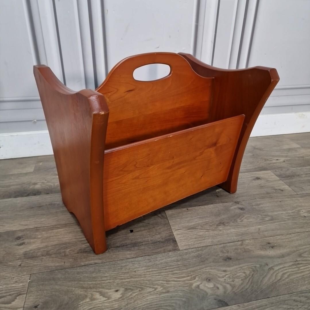 Magazine Racks Paper Vintage Wooden Magazine Rack Paper Magazine Holder Retro Mid Century ...