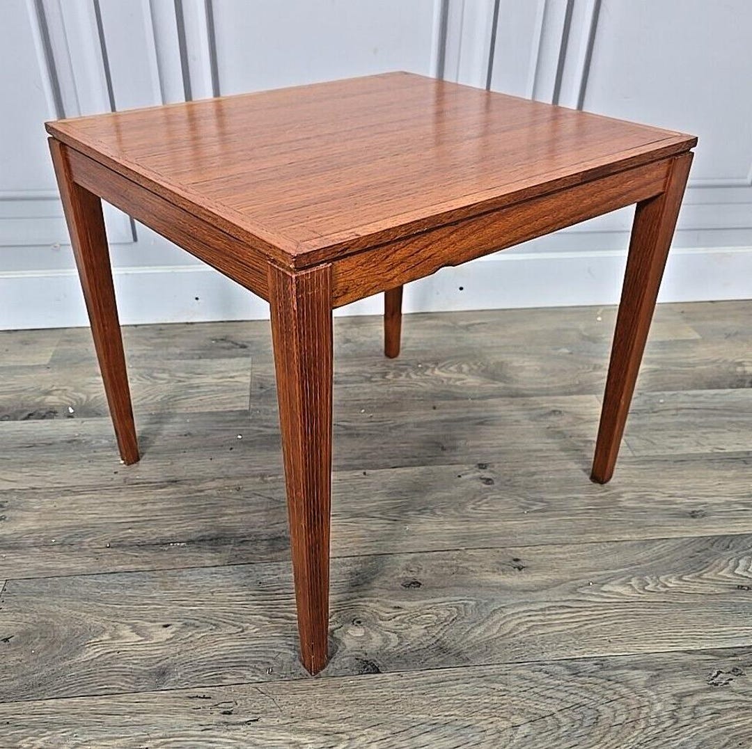 Retro Vintage Mid Century Modern Wooden Teak Side Table Danish Coffee ...