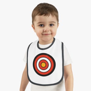 Baby Bib with Target Design, Cute Feeding Bib for Infants, Fun Baby Shower Gift, Modern Baby Accessories, Cool Bib for Boys and Girls