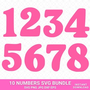 Numbers Svg Bundle, Numeral Numbers Svg, Number Monograms, Counting Numbers Svg, Number Designs Svg, Cricut, Instant Download, Silhouette