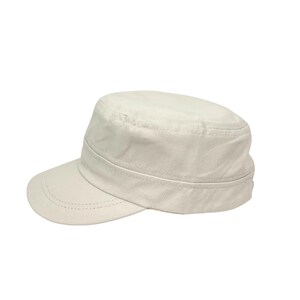 Cotton Castro Cap, Military Cadet Style, Adjustable Army Hat