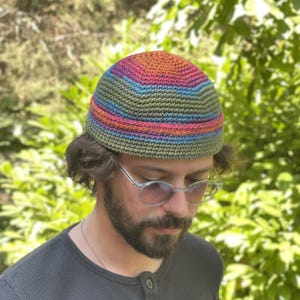 Crochet Docker Cap , Skull Cap,Handmade Fisherman Beanie Hat, Crochet Skullcap ,Summer Crochet Docker Cap, Streetwear Docker Cap