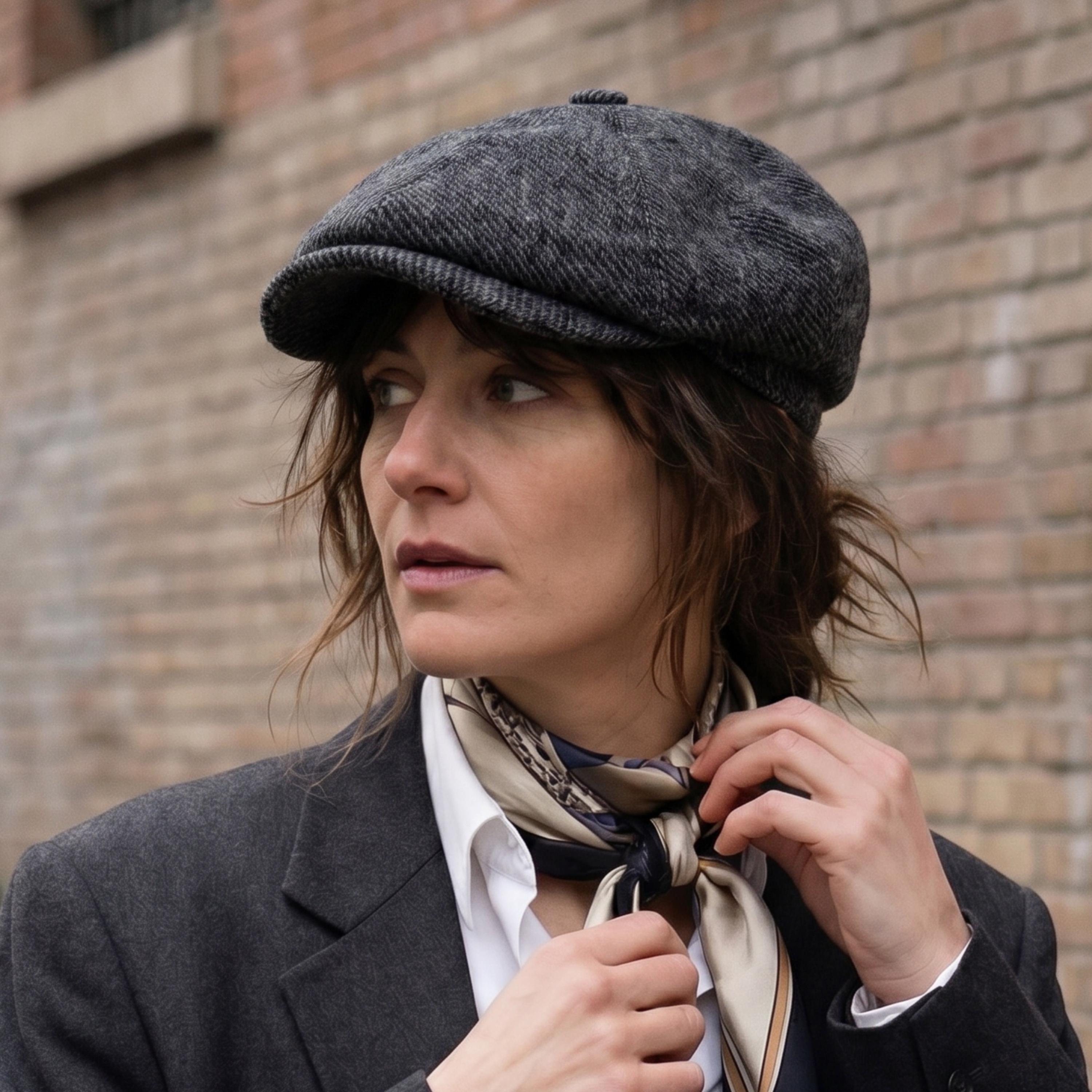 Gray Wool Newsboy Cap: Vintage 8-panel Gatsby Hat,peaky Blinders