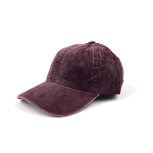 Vintage Washed Corduroy Cap , Unisex Dad Hat,Adjustable Strapback Baseball Hat ,Retro Velvet Minimal Everyday Cap image 1