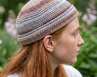 Lightweight Summer Beanie, Breathable Cotton Mesh Hat, Crochet Skull Cap, Fisherman Docker Hat, Boho Festival Beach Hat, Unisex Gift