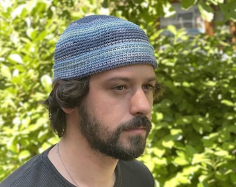 Handmade Crochet Cotton Docker Cap, Fisherman Beanie