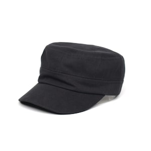 Cotton Castro Cap, Unisex Military Cadet Hat, Adjustable Streetwear