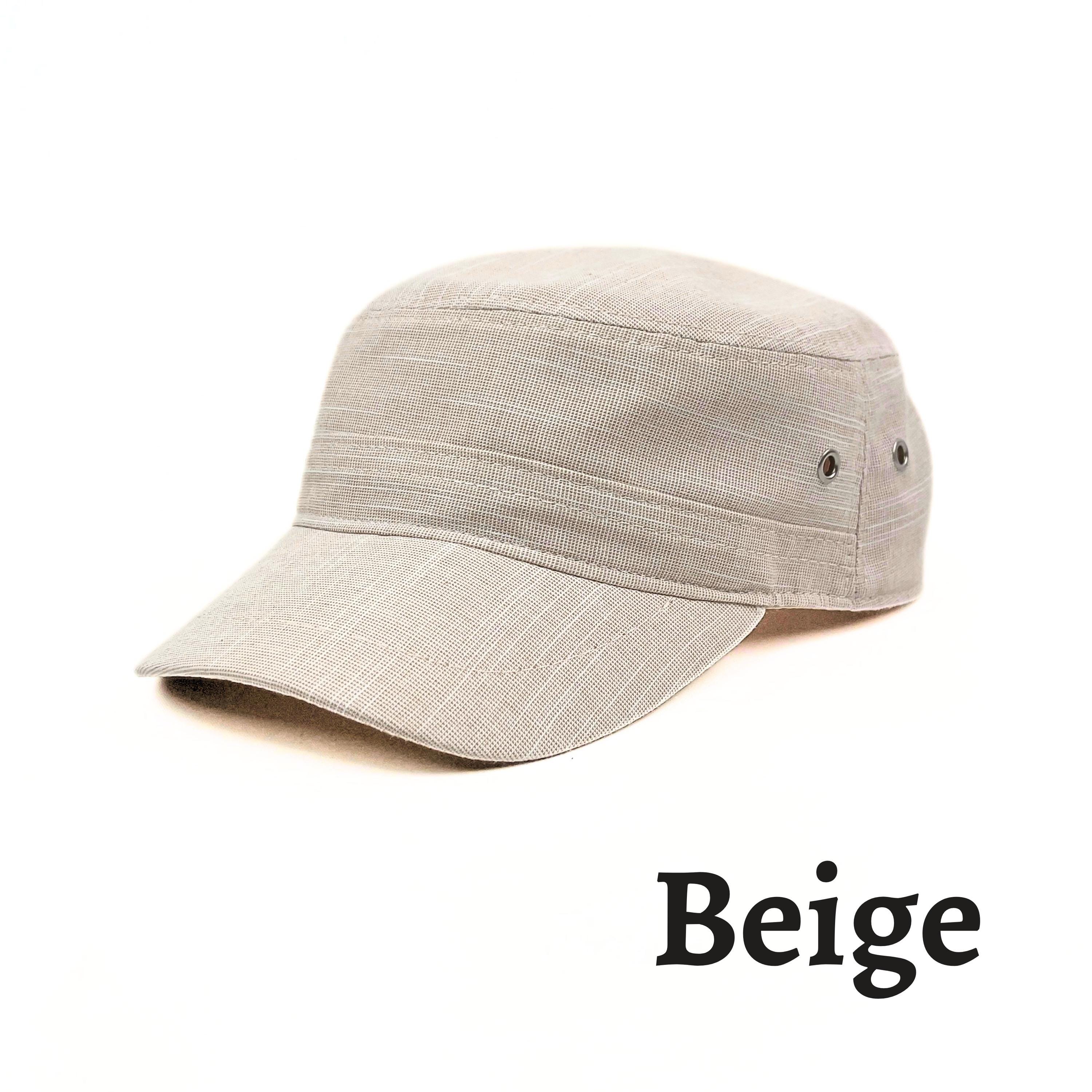 Cotton Castro Cap, Adjustable Military Cadet Hat, Unisex 