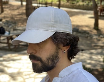 Begie Linen Baseball Cap: Breathable Summer Dad Hat.