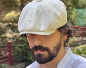 Cotton Newsboy Cap, 8 Panel Gatsby Hat, Summer Flat Cap,Peaky Blinders Cap, Tommy Shelby Cap