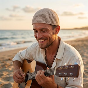 Gorro de pescador de algodón hecho a mano, gorro ligero tipo Docker, gorro estilo boho