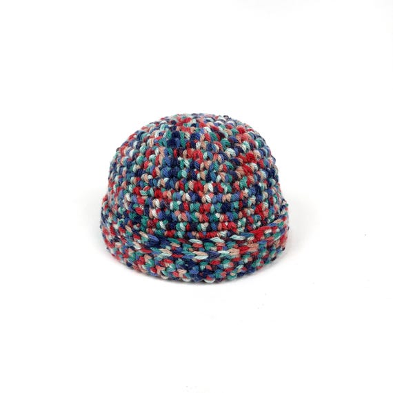 Handmade Chunky Wool Crochet Beanie - Multicolor Fisherman  display picture 1