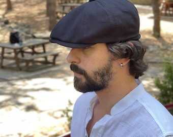 Chapeaux De Bérets En Cuir PU Vintage Pour Femmes, Casquette Octogonale