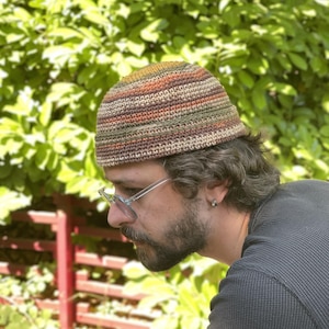 Handmade Cotton Crochet Docker Cap: Fisherman Beanie Skullcap