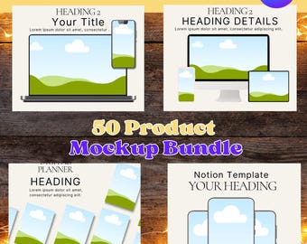 Canva Product Mockup Bundle: Editable Drag & Drop Templates