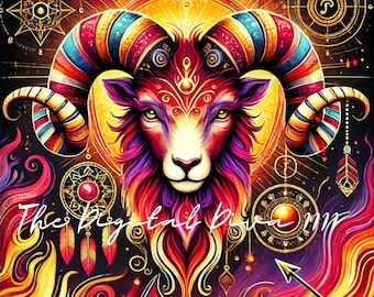 Boho Zodiac PNG Bundle: Mystical Astrology Clipart (Digital Download