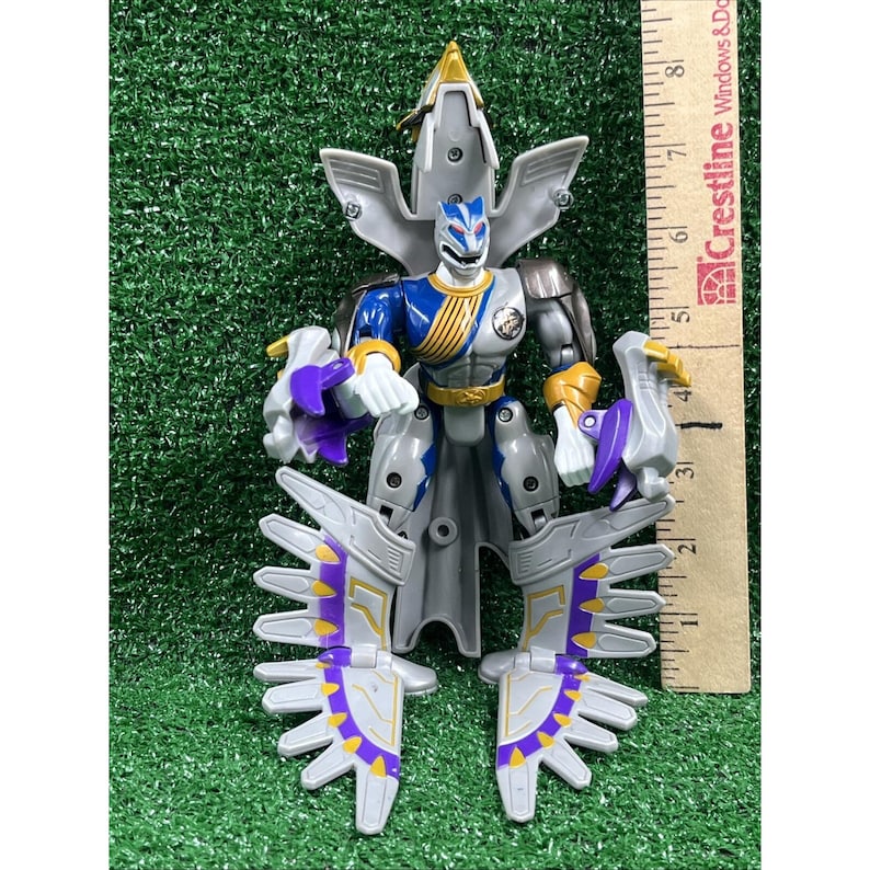 Power Rangers Wild Force Lunar Wolf Primal Morphin Action Figure 2002 Bandai zdjęcie 4