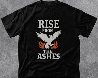 Rising Phoenix Shirt | Rise From the Ashes Tee | Celestial Fire Bird | Rebirth Fantasy Gift