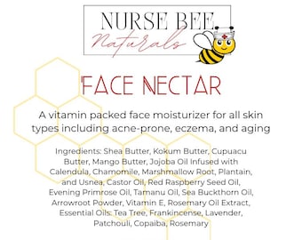 Face Nectar: Herbal Infused and Vitamin Packed Face Lotion for Acne, Eczema Relief, Aging Skin, All Skin Types
