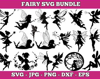 Fairy SVG Clipart Bundle: Magical Silhouette Cut Files (Digital Download)