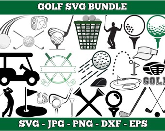 Golf SVG Bundle: Golf Ball Clipart, Sports Design (Digital Download)