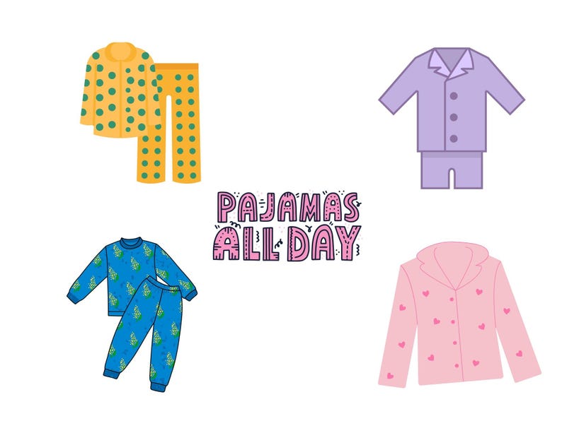 Pajama SVG Bundle: Pajama Day Designs for Cricut (digital Download) - Etsy