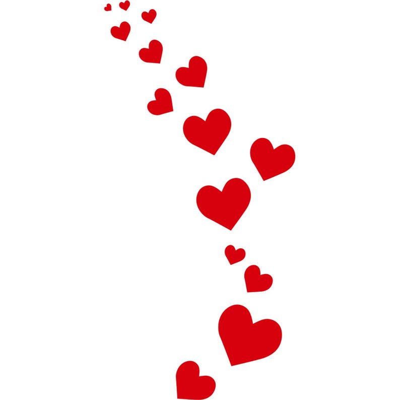 Red Hearts SVG Bundle: Valentine's Day Graphics (digital Download ...