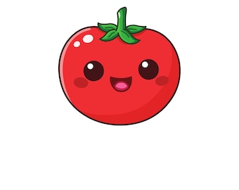 Kawaii Fruit Clipart, PNG SVG JPG (Digital Download)