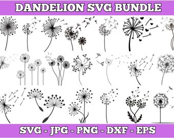 Dandelion SVG Bundle: Blow Me, Just Breathe - Cut Files (Digital Download)