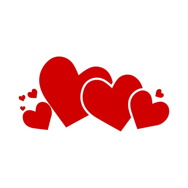 Red Hearts SVG Bundle: Valentine's Day Graphics (digital Download ...