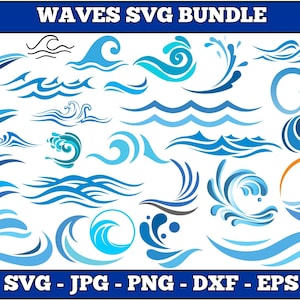 Wave SVG Bundle: Ocean, Beach, Sea - Cricut Ready (Digital Download)
