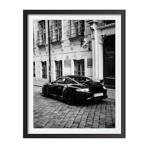 Vintage Porsche 911 Vintage Poster: Classic Sports Car Wall Art, Digital Download