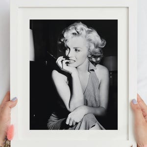 Marilyn Monroe Print, Black and White, Fashion Wall Art, Marilyn Monroe Poster, Vintage Photography, Makeup Room Decor, Digital Download