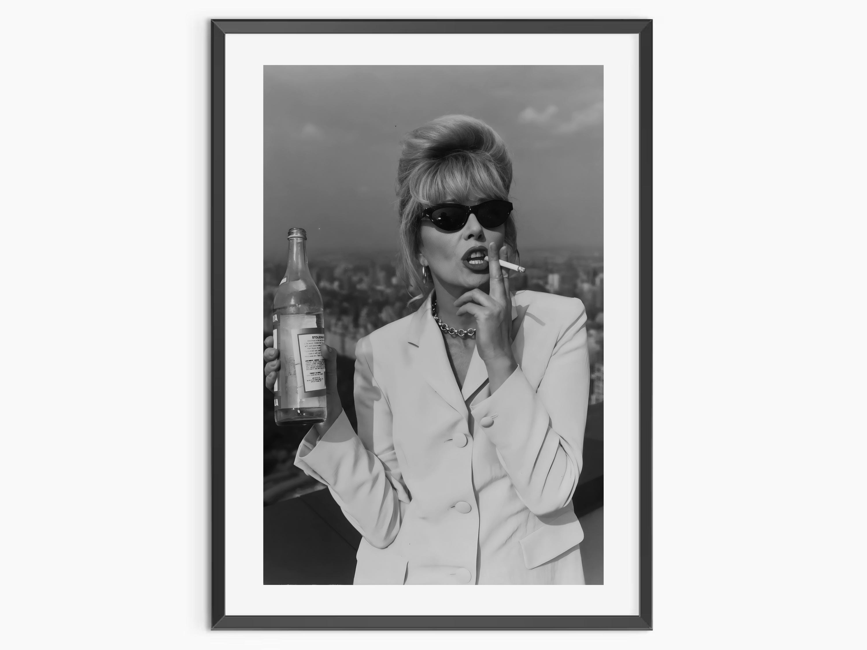 Patsy Stone Smoking Poster, Absolutely Fabulous Print, Black and White ...