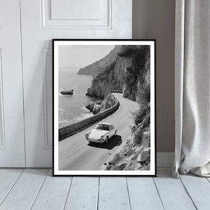 Porsche 911 Print, Black and White, Porsche Poster, Vintage Photography, Porsche Wall Art, Printable, Hypebeast Room Decor, Digital Download