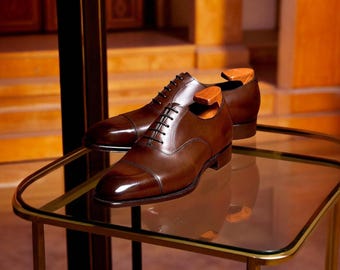 Terroni Men\'s Cognac Lace Dress Shoe-Fashionable-Synthetic Leather Terroni Men main image 4