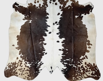 Speckled Cowhide Rug: Genuine Hair-on Hide, Rustic Farmhouse Decor