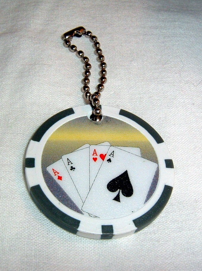 Poker Chip Keychain Etsy