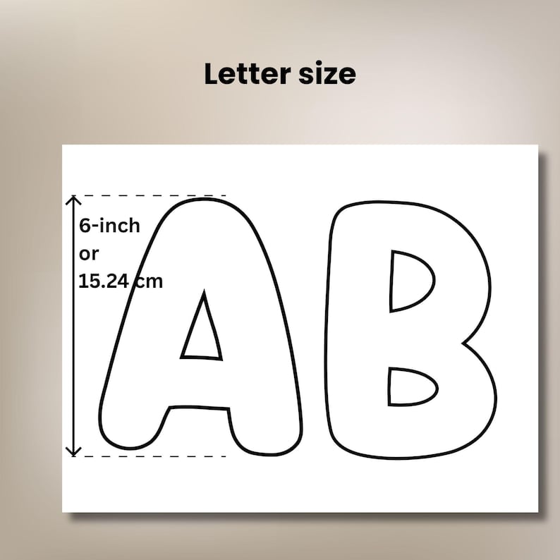6-inch Printable Alphabet Templates: Letters, Numbers, Punctuation ...