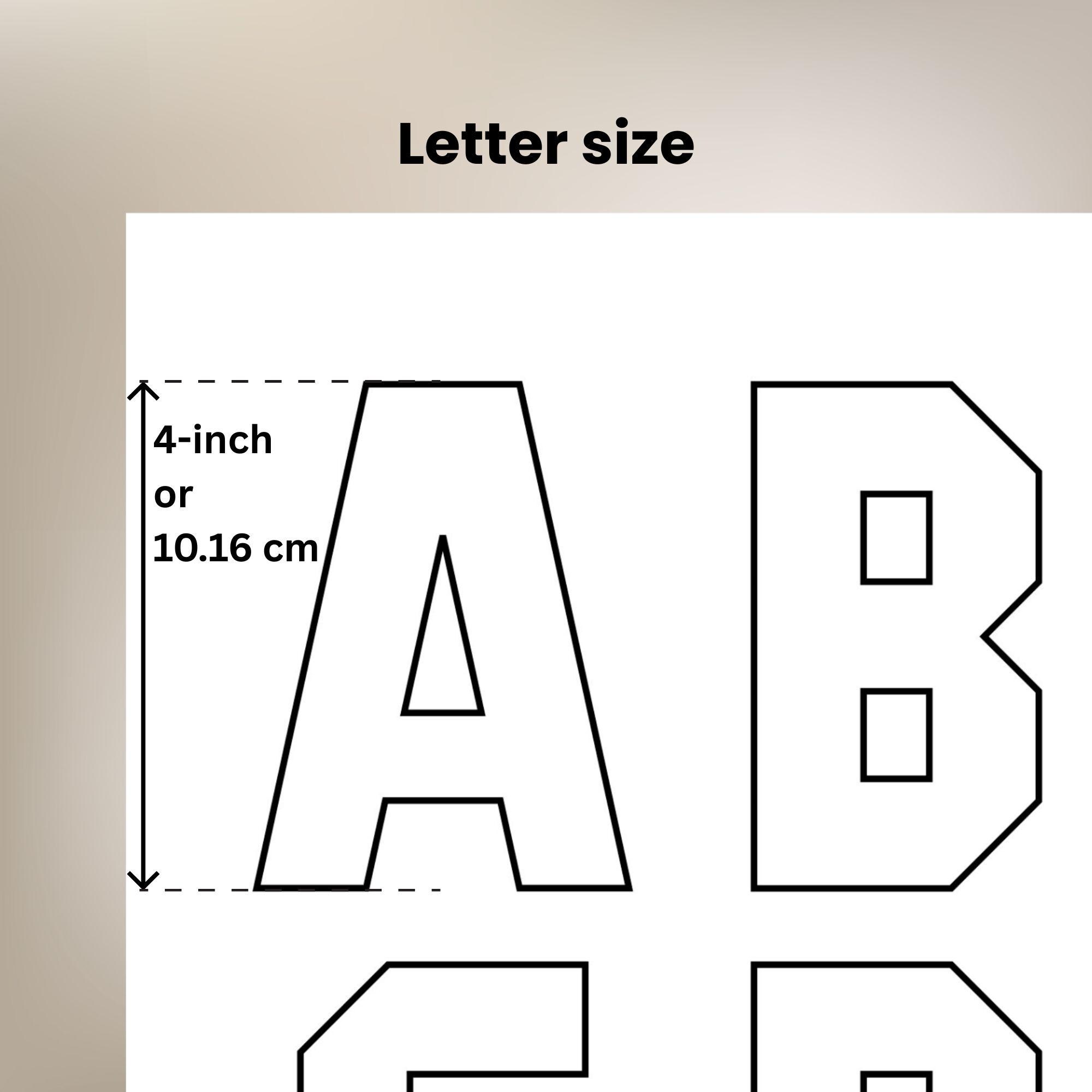 4-inch Printable Alphabet Templates: Letters, Numbers, Punctuation ...