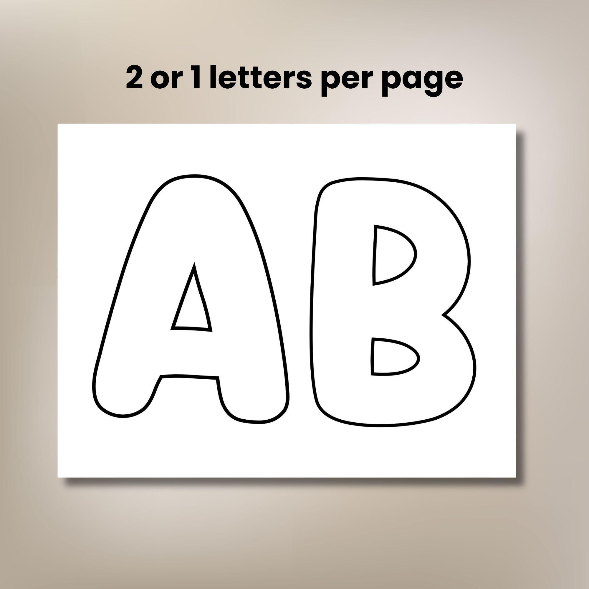 6-inch Printable Alphabet Templates: Letters, Numbers, Punctuation ...