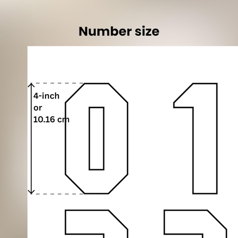 4-inch Printable Number Templates 0–9 – Digital PDF for Classrooms ...