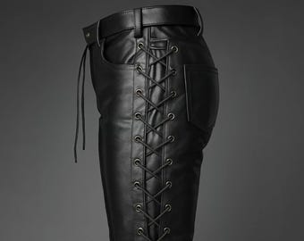 Early 2000's Gap Bootcut Leather Pants // Size Small to Slim