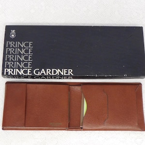 Vintage Prince Gardner Leather Bi-fold Wallet, Brown Leather Wallet, Bonded Leather, Double Pocket Bill Holder, Gift for Dad